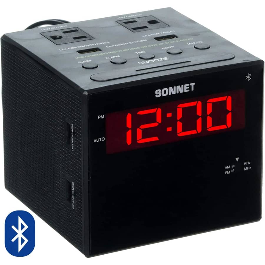 Sonnet Bluetooth Alarm Clock Charging Station: $35 Sonnet Bluetooth Alarm Clock Charging Station: $35