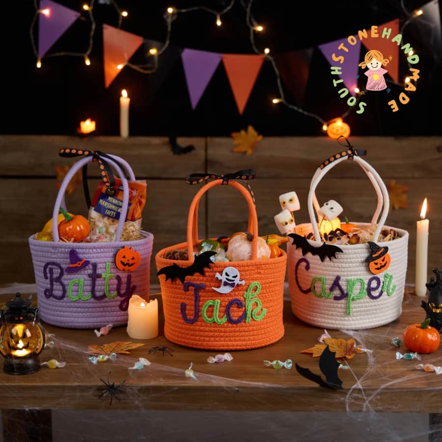 Custom Halloween Treat Bag with Name: $14 Custom Halloween Treat Bag with Name: $14