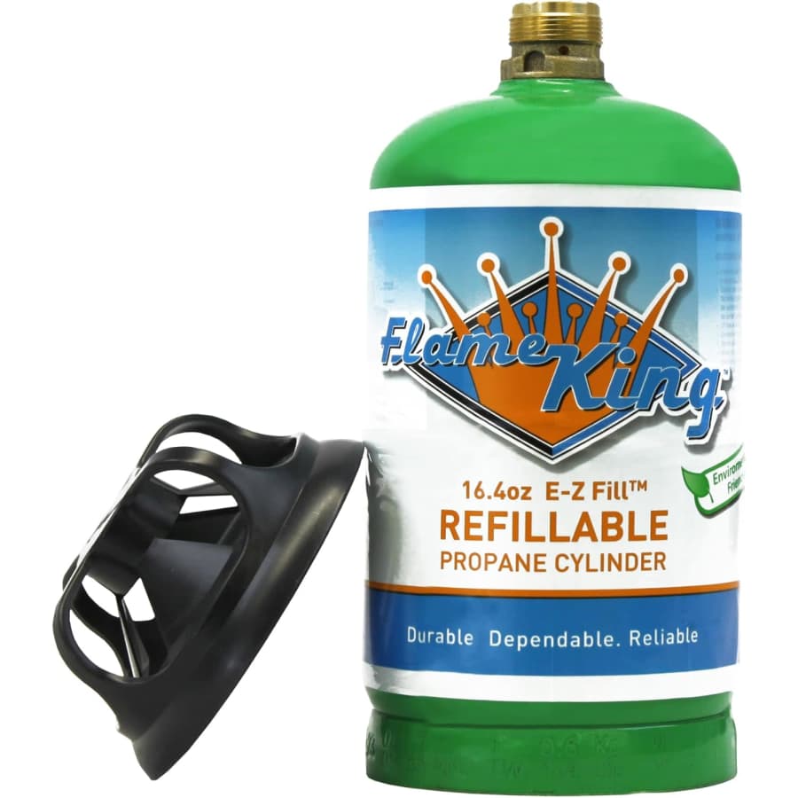 Flame King Refillable 1-lb. Empty Propane Cylinder: $15 Flame King Refillable 1-lb. Empty Propane Cylinder: $15
