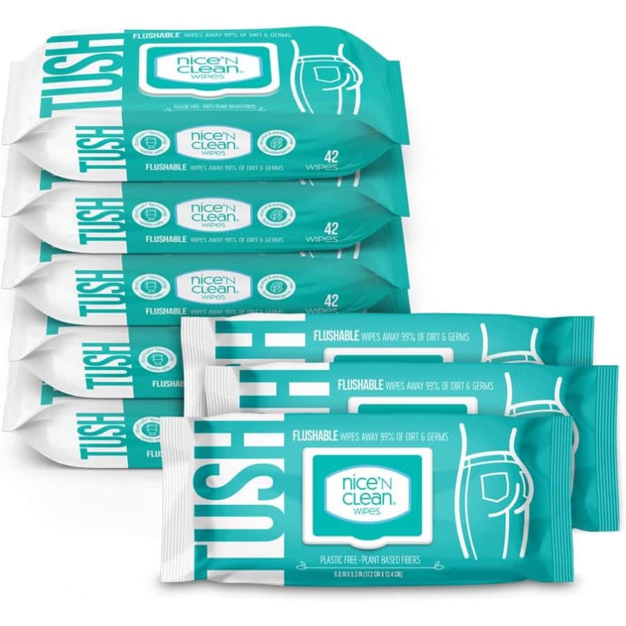 Nice 'N Clean 42-Count Adult Flushable Wipes 8-Pack: $12