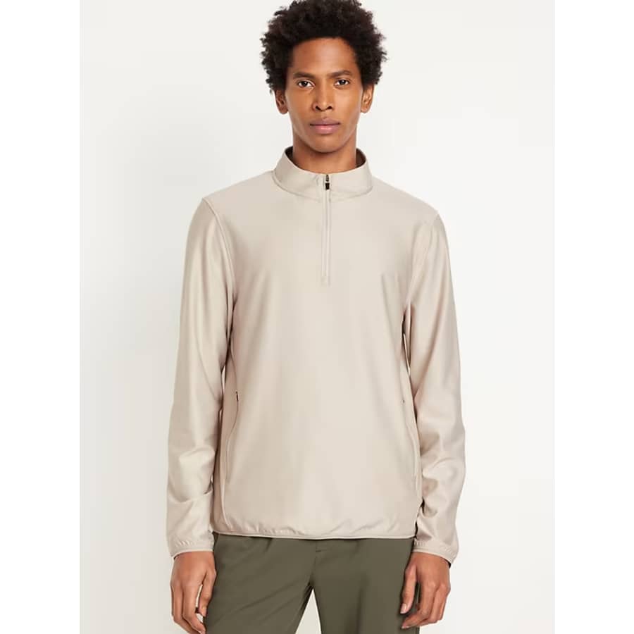 Old Navy Men's KnitTech Quarter Zip Jacket: $13