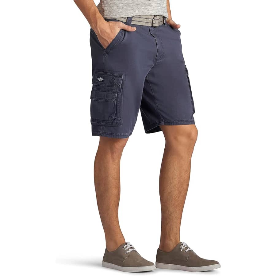 Lee Men's Dungarees New Belted Wyoming Cargo Shorts: $14 Lee Men's Dungarees New Belted Wyoming Cargo Shorts: $14