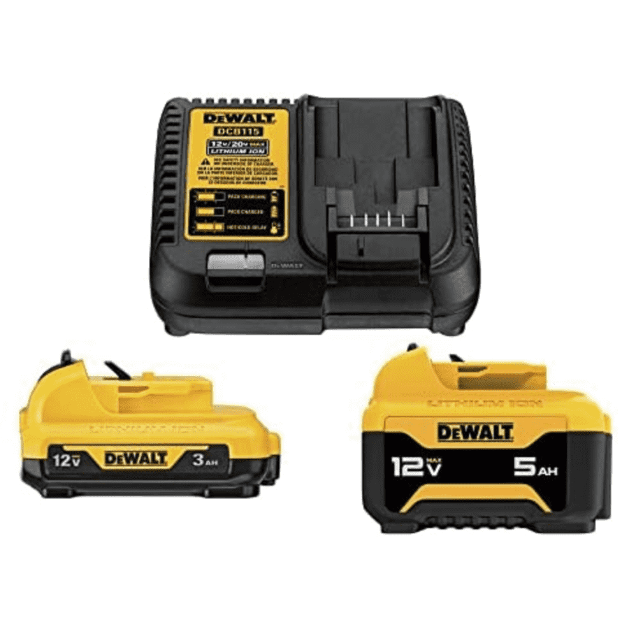 DeWalt 12V 3Ah/5Ah Lithium-Ion Batteries and Charger Starter Kit: $80 DeWalt 12V 3Ah/5Ah Lithium-Ion Batteries and Charger Starter Kit: $80