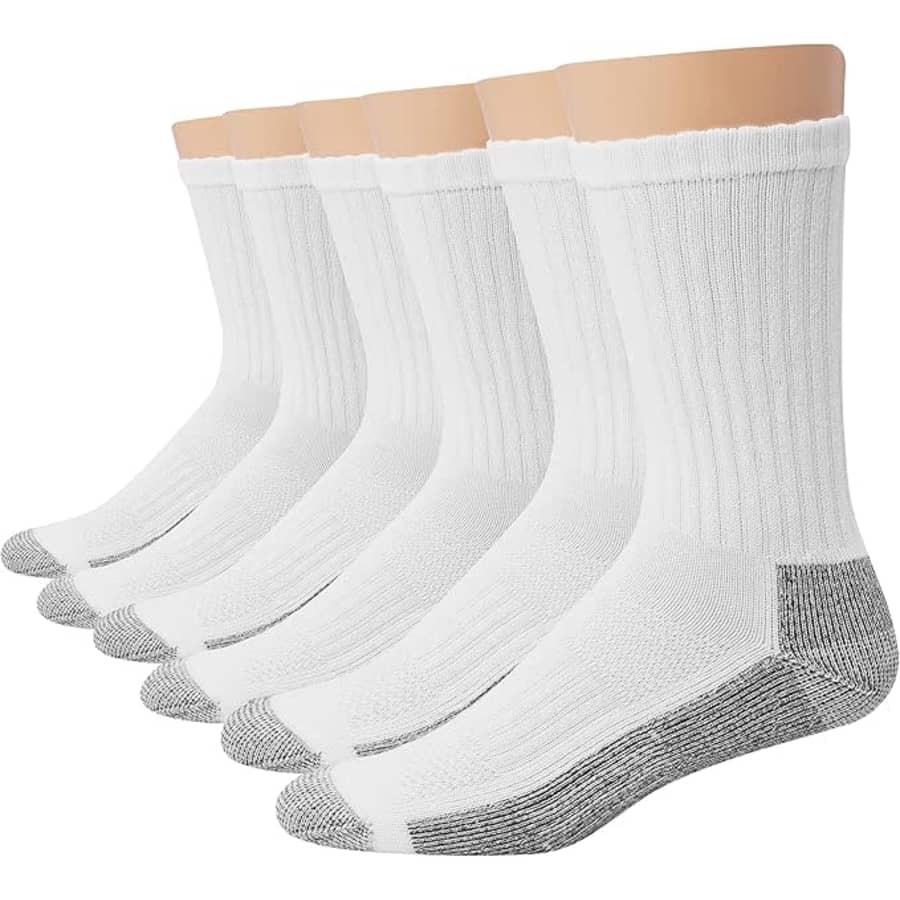 Hanes Men's Work Socks 6-Pack: $8.15