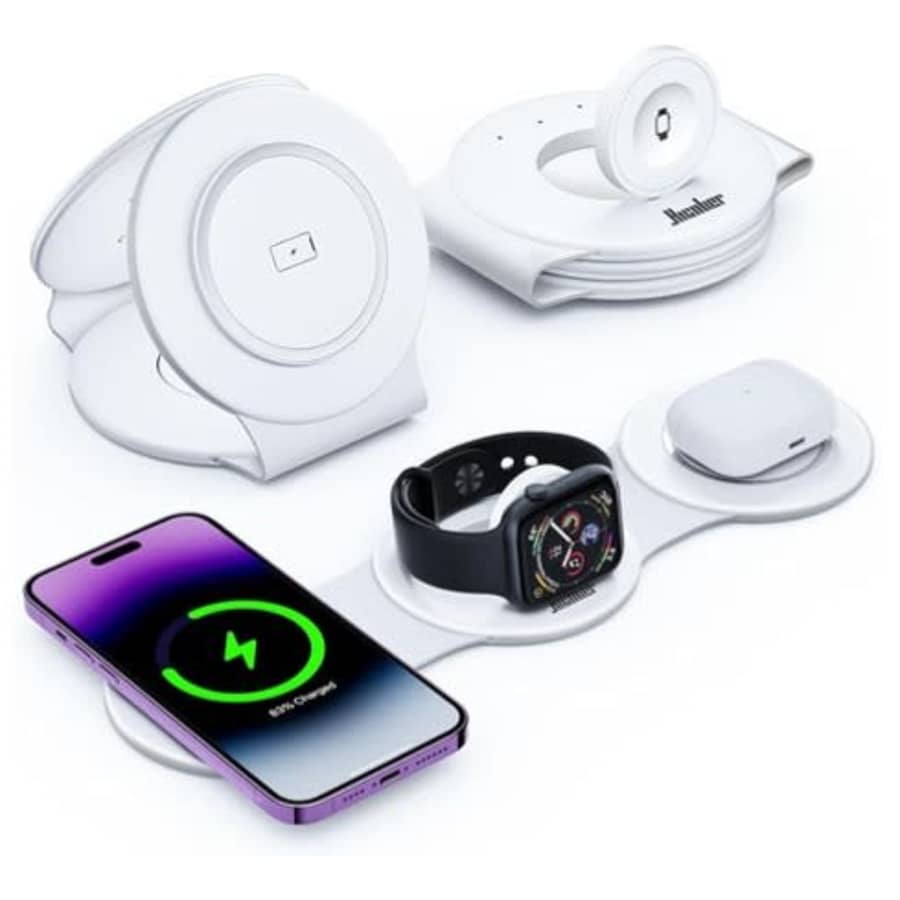 3-in-1 Wireless Magnetic Foldable Charging Station for Apple: $8.99