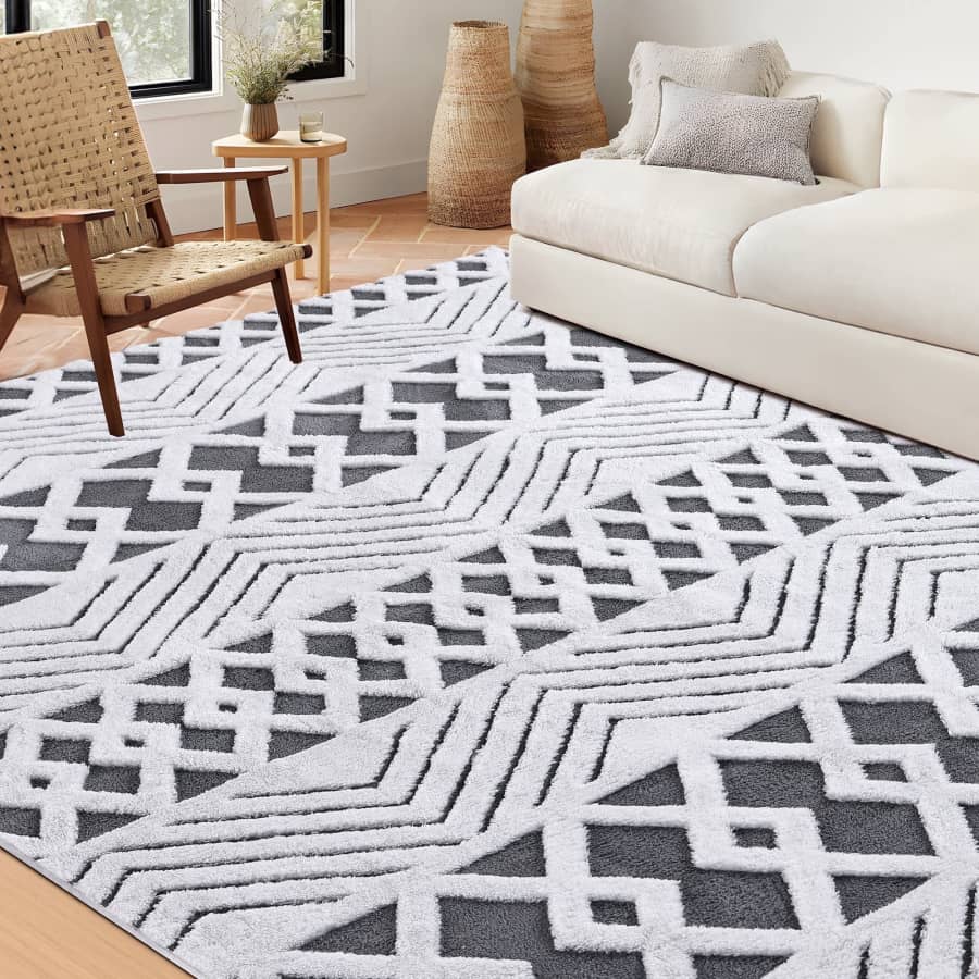 Nefoso 5x8-Foot Modern Geometric Area Rug: $19.07