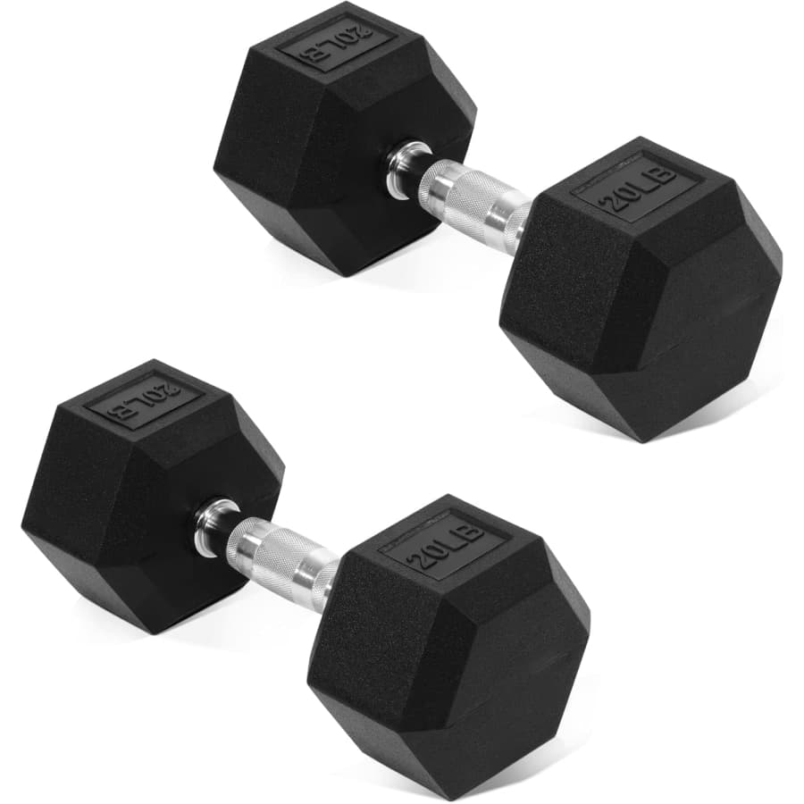 Fitvids Rubber Coated Dumbbell Pairs: From $15