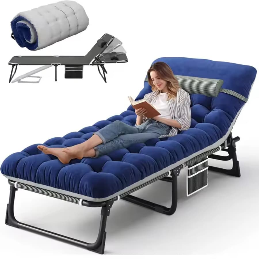 4-Position Folding Camping Cot: $43.66