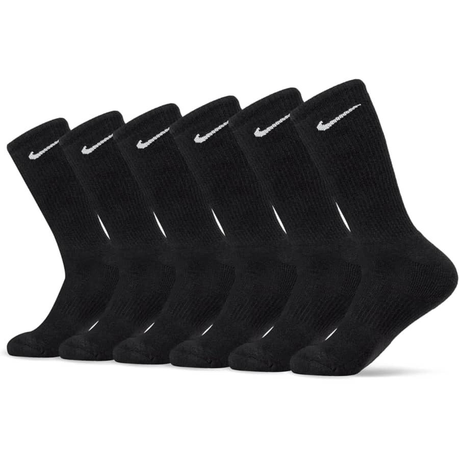 Nike Men's Everyday Cushioned Training Crew Socks 6-Pack: $15