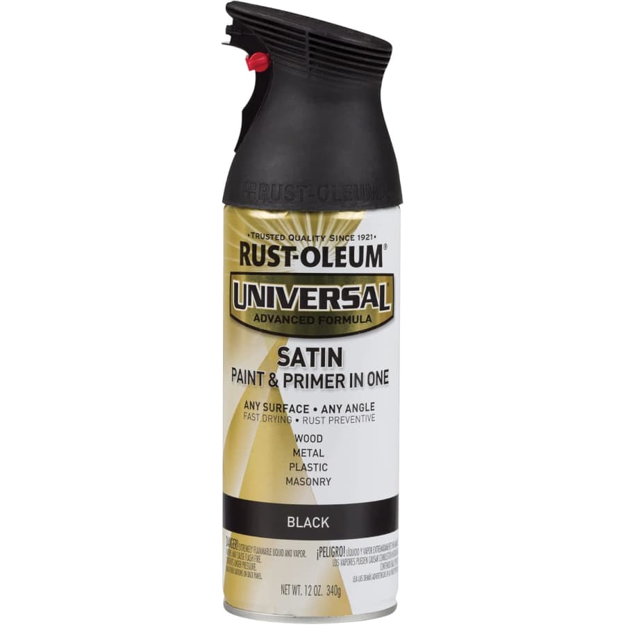 Rust-Oleum Universal All Surface Satin Black 12-oz. Spray Paint: $10