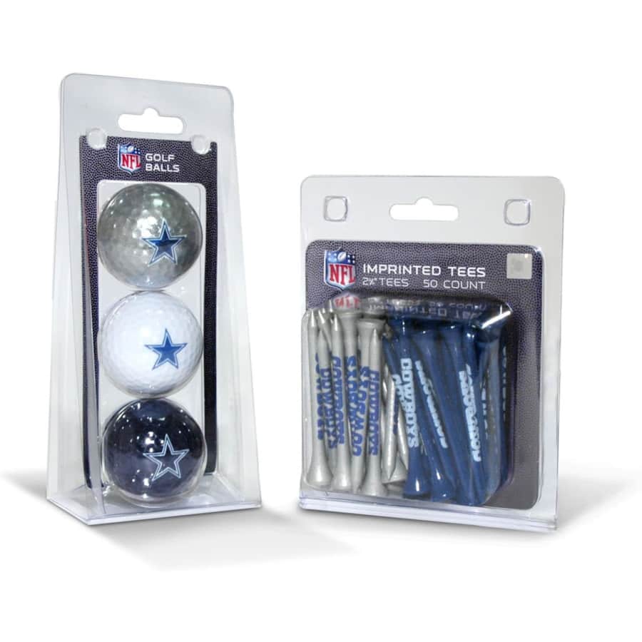 Team Golf NFL Logo Imprinted Golf Balls 3-Pack + Imprinted Tees 50-Pack Bundle: $16