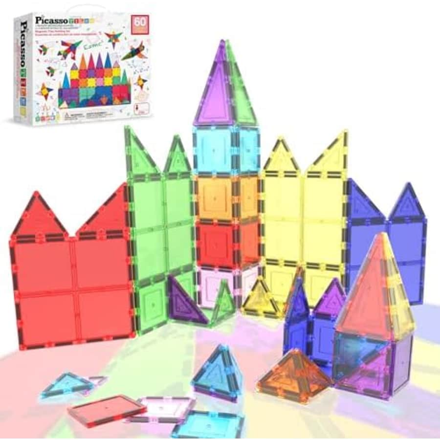 PicassoTiles 60-Piece Magnet Tile Set: $19.83
