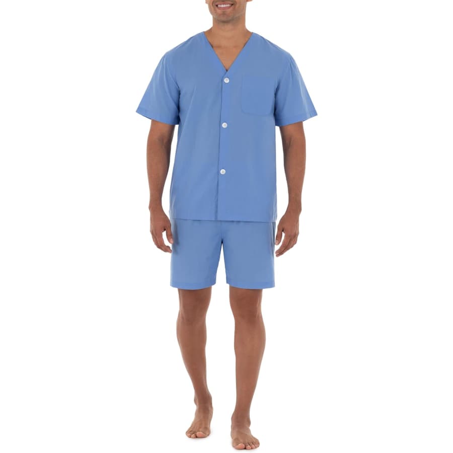 Fruit of the Loom Men's Broadcloth Short Sleeve Pajama Set: $6.29