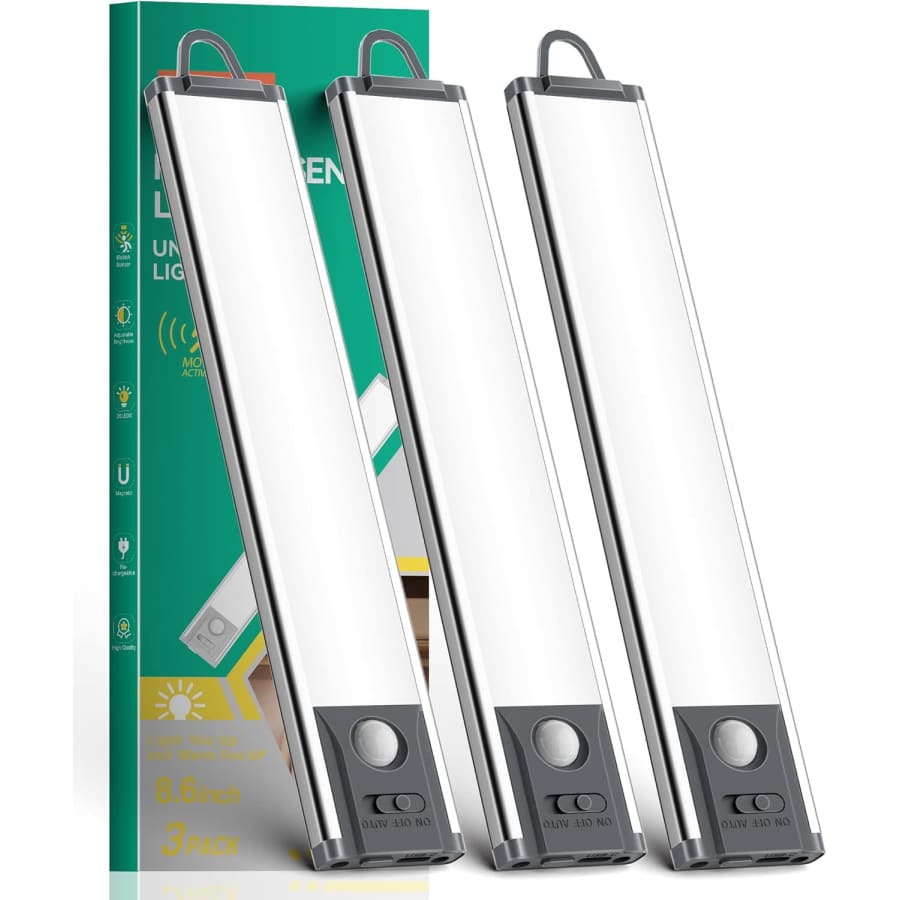8" Motion Under Cabinet Lighting 3-Pack: $9 8" Motion Under Cabinet Lighting 3-Pack: $9