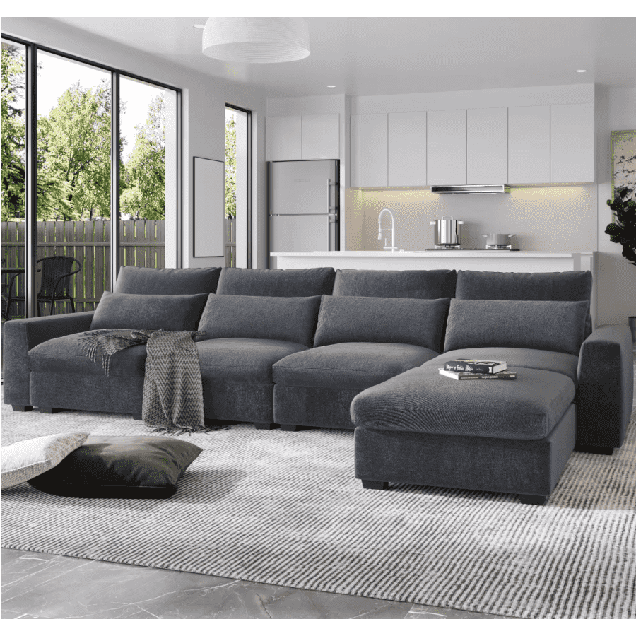 Harper & Bright Designs 130" 2-Piece L-Shaped Sectional Sofa: $883 Harper & Bright Designs 130" 2-Piece L-Shaped Sectional Sofa: $883