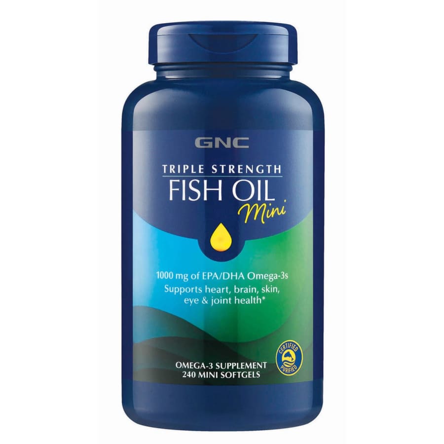 GNC Triple Strength Fish Oil Mini 240-Softgel Jar: 2 for $67