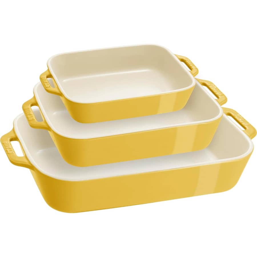 Staub Ceramic 3-Piece Rectangular Baking Dish Set: $69.99