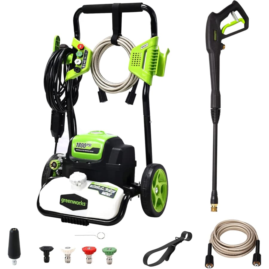 Greenworks 1800-PSI 1.2 GPM Pressure Washer: $119 Greenworks 1800-PSI 1.2 GPM Pressure Washer: $119