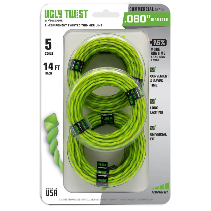 Shakespeare 14-ft. Ugly Twist Pre-cut Trimmer Line 5-Pack: $2.98 Shakespeare 14-ft. Ugly Twist Pre-cut Trimmer Line 5-Pack: $2.98