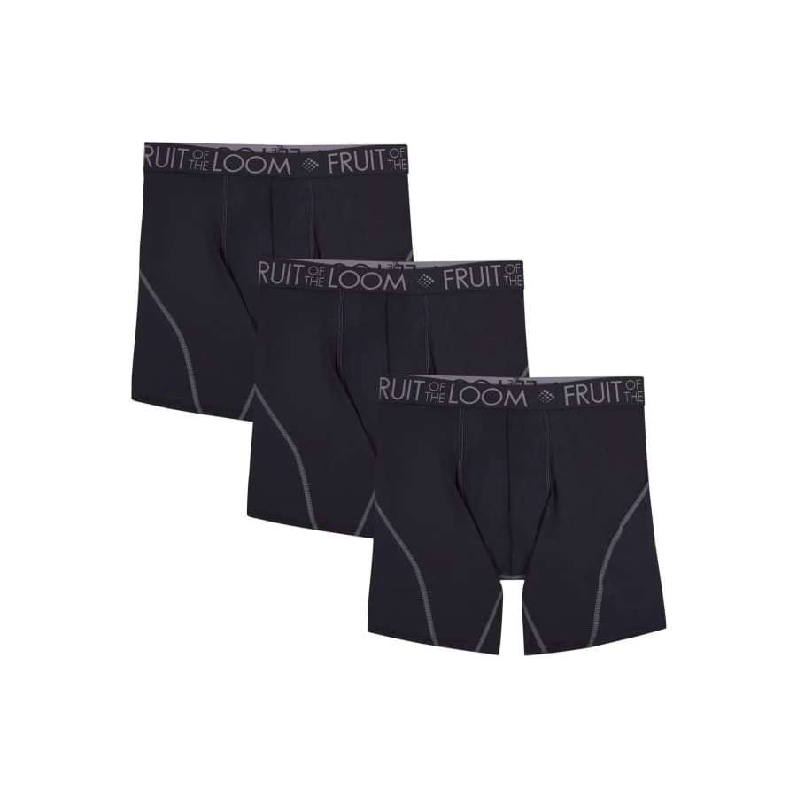 Fruit of the Loom Men's Performance Boxer Briefs 3-Pack (S only): $6