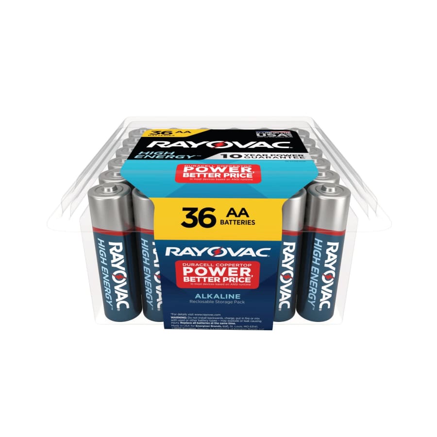 Rayovac High Energy Alkaline AA Batteries 36-Pack: $9.98