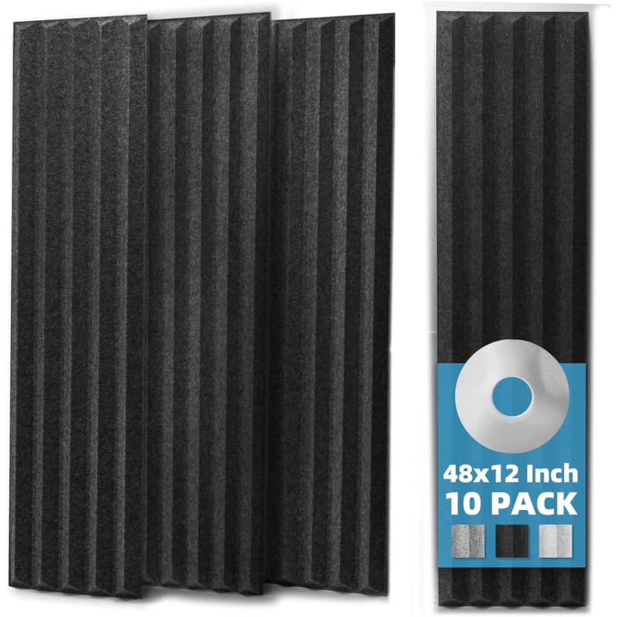 Art3d 10-Pack Peel and Stick Acoustic Panels: $79.99 Art3d 10-Pack Peel and Stick Acoustic Panels: $79.99