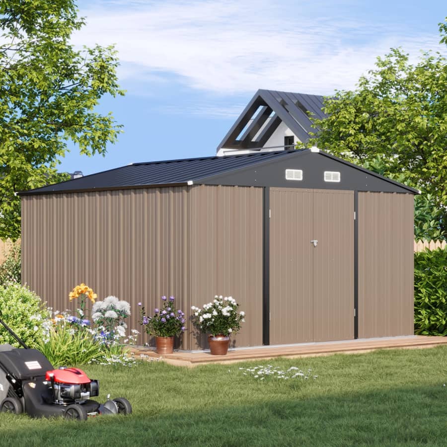 Patiowell 10x10-Foot Metal Storage Shed: $385
