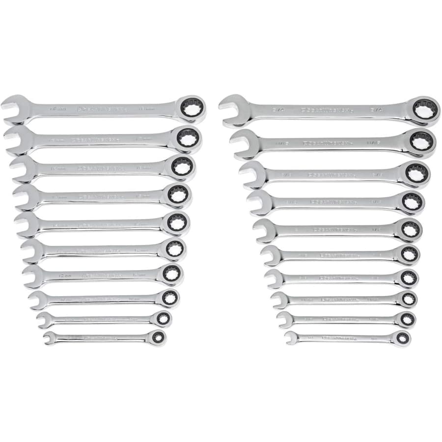 Gearwrench 20-Piece Ratcheting Combination Wrench Set: $62 Gearwrench 20-Piece Ratcheting Combination Wrench Set: $62