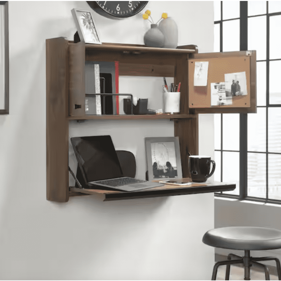 Sauder 28" Floating Desk with Built-In Storage: $53
