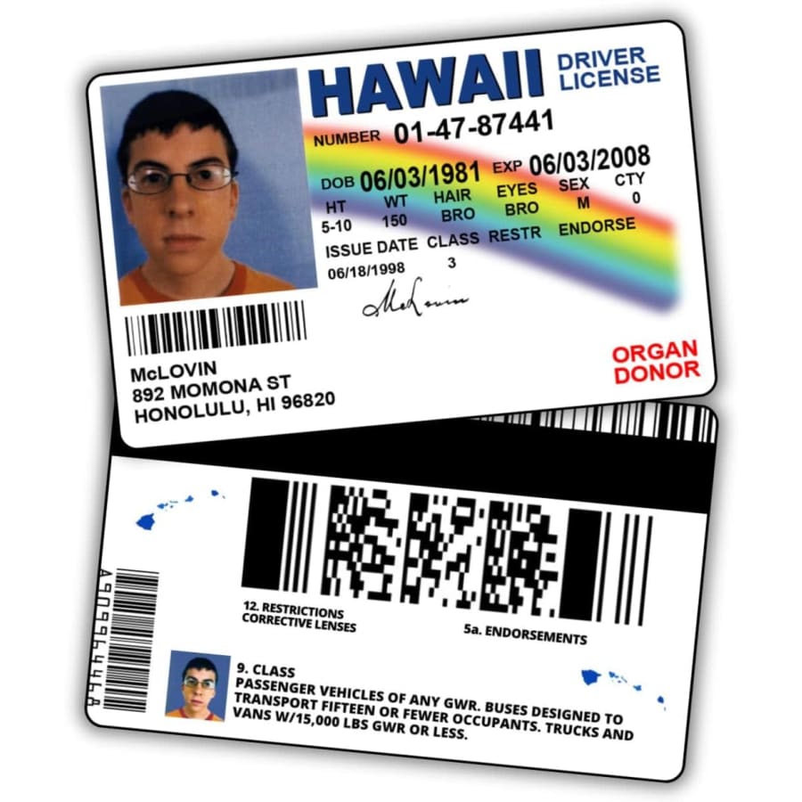 McLovin ID Driver License: $5.49 McLovin ID Driver License: $5.49