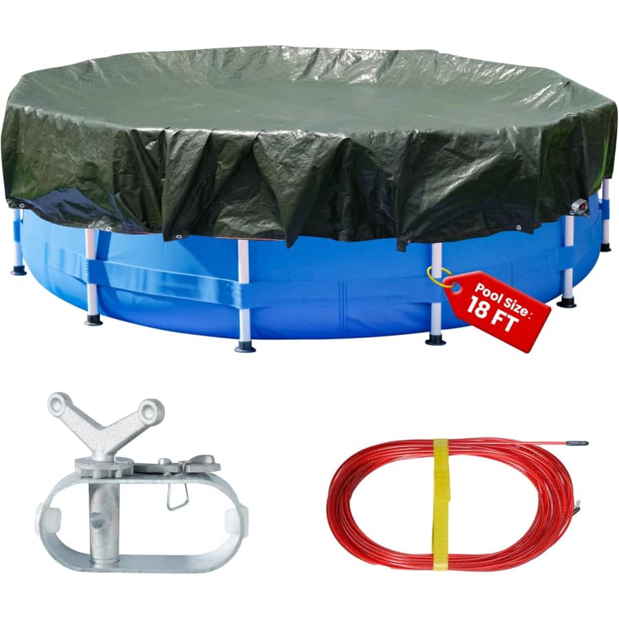 22-Foot Round Heavy Duty Winter Pool Cover: $35