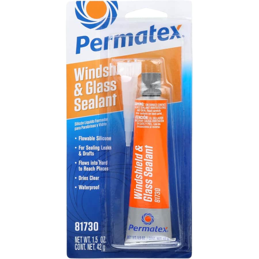 Permatex Flowable Silicone Windshield & Glass Sealer: $5.99 Permatex Flowable Silicone Windshield & Glass Sealer: $5.99