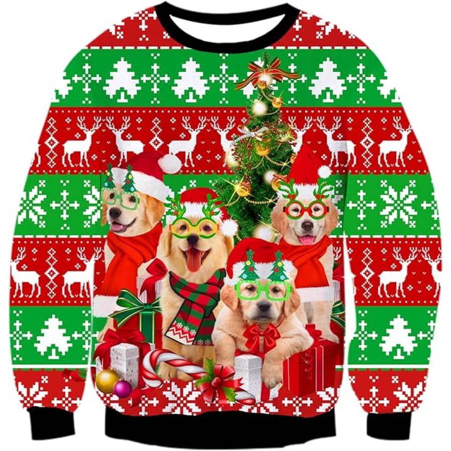 Unisex Dogs Ugly Holiday Sweater: $17 Unisex Dogs Ugly Holiday Sweater: $17