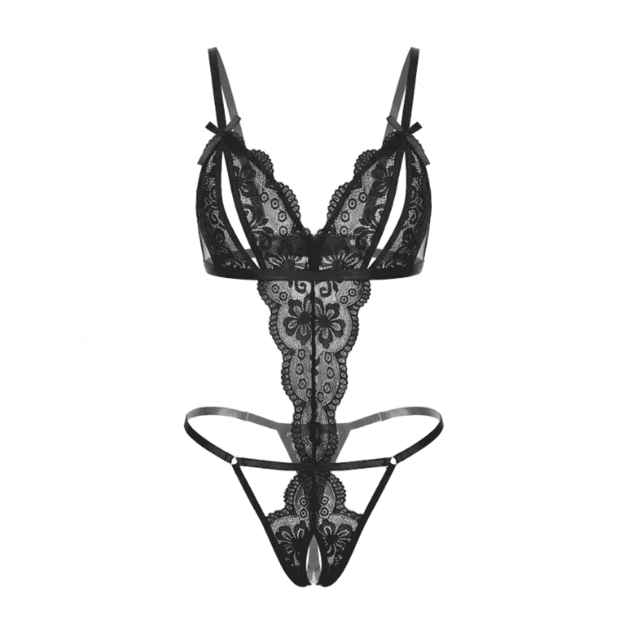 Avidlove Black Lace Crotchless Bodysuit: $3.99