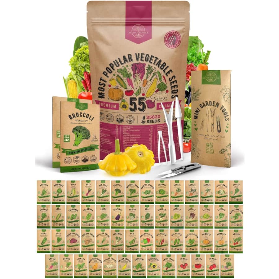 35,600+ Vegetable Seeds Variety Pack: $24