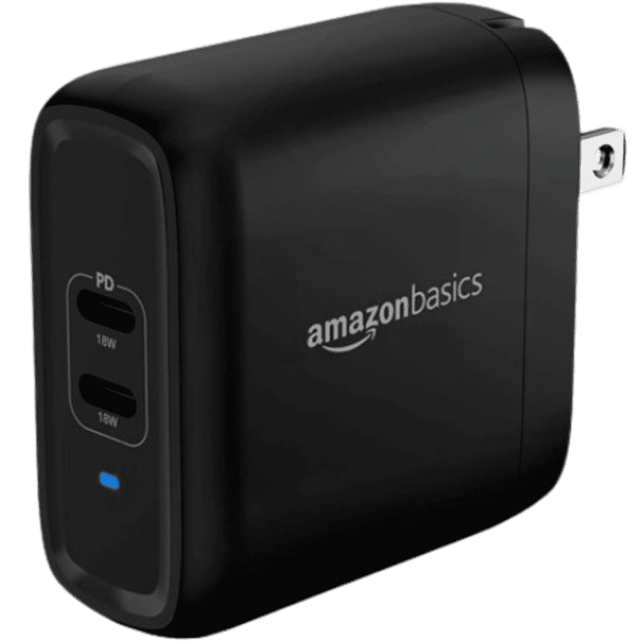 AmazonBasics 36W 2-Port USB-C Wall Charger with Power Delivery: $7.99 AmazonBasics 36W 2-Port USB-C Wall Charger with Power Delivery: $7.99