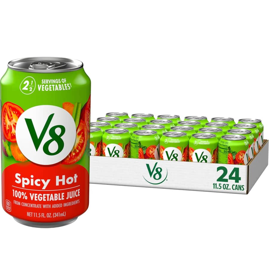 V8 Spicy Hot 11.5-oz. Vegetable Juice Can 24-Pack: $19 via Sub & Save