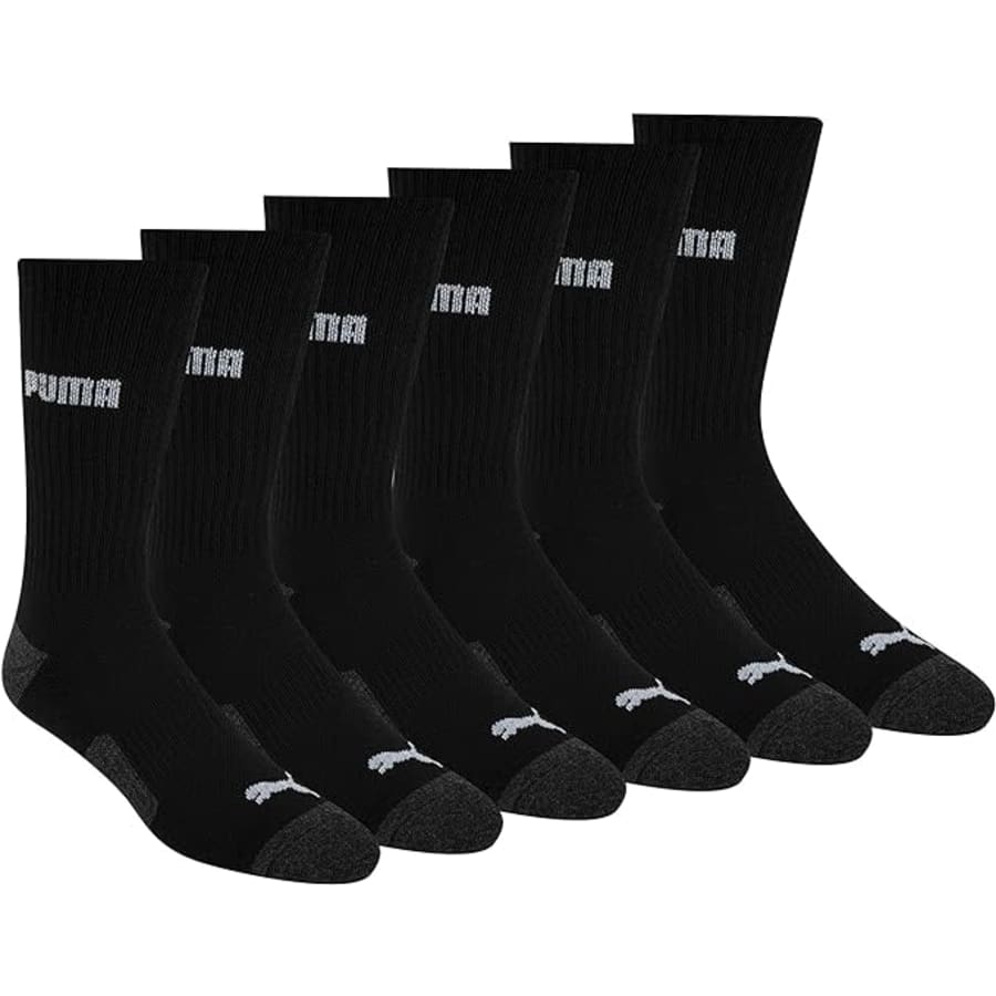 PUMA Men's Crew Socks 6-Pack: $8.37