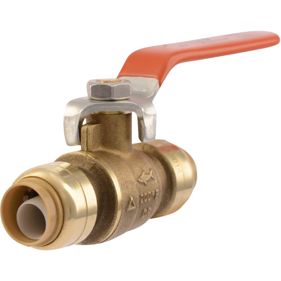 SharkBite 1/2" Brass Push Ball Valve: $12.98