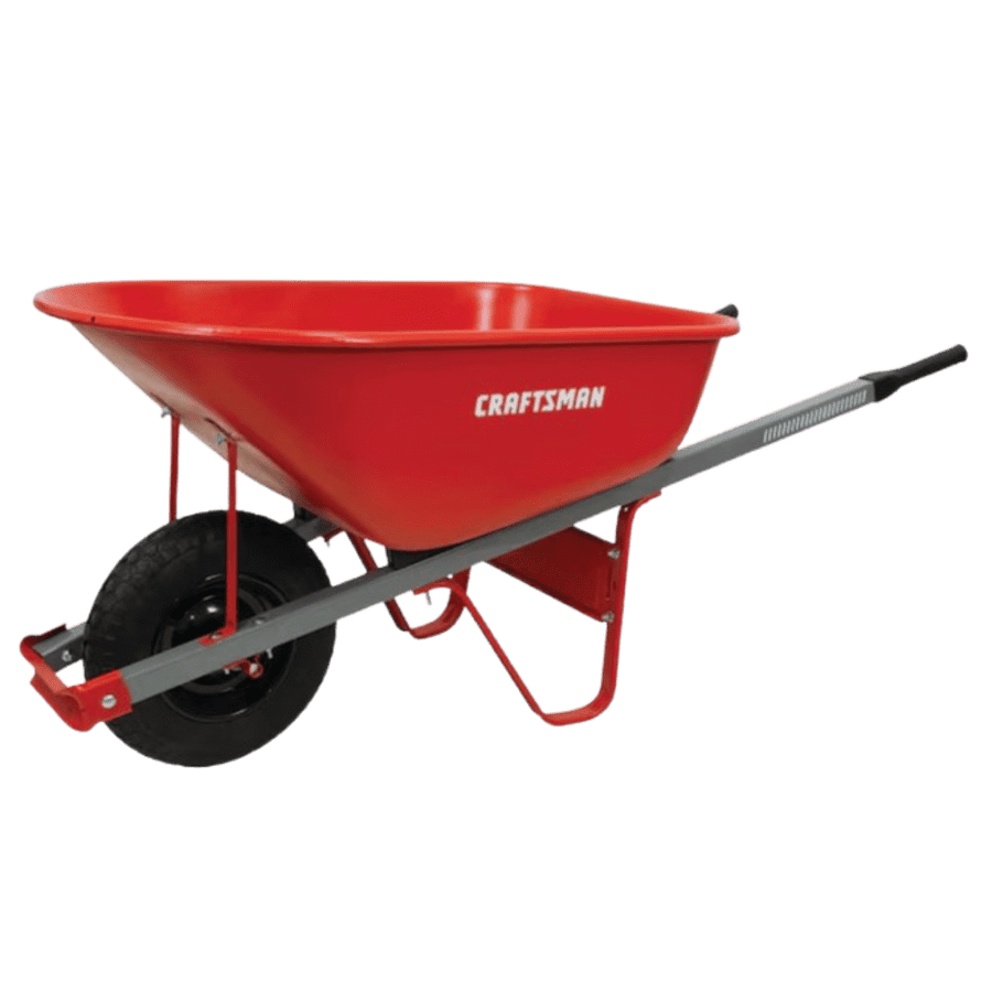 Craftsman 6-Cu. Ft. Steel Push Wheelbarrow: $79