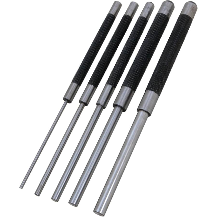 Performance Tool 5-Piece 8" Long Carbon Steel Pin Punch Set: $18