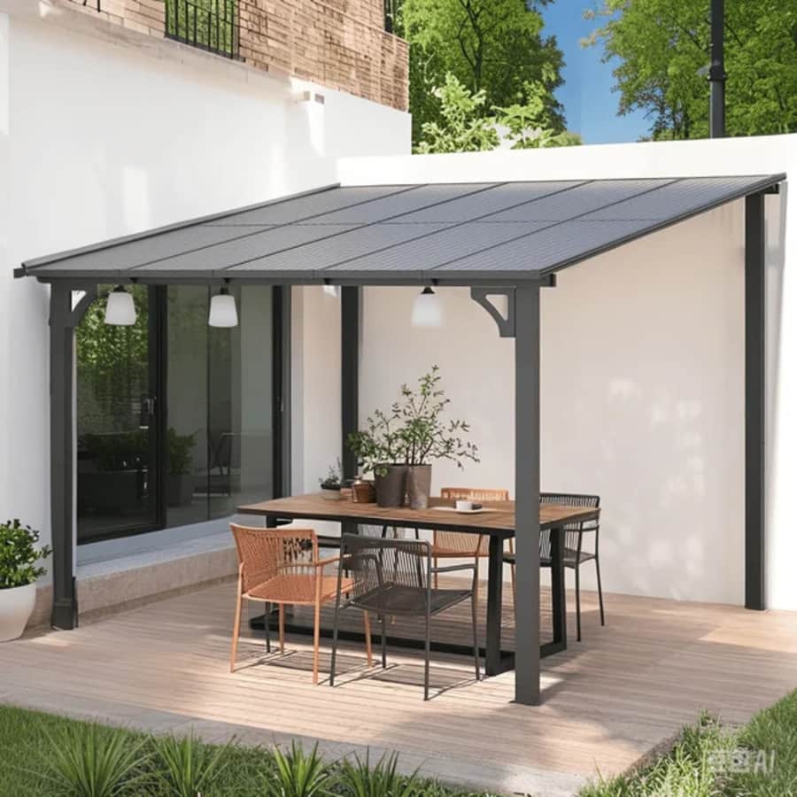 10x10-Foot Aluminum Hardtop Patio Pergola: $318