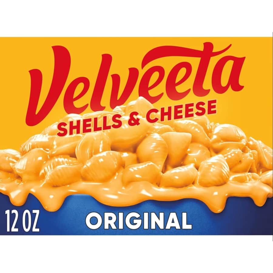 Velveeta Shells & Cheese 12-oz. Box: $1.18 via Sub. & Save Velveeta Shells & Cheese 12-oz. Box: $1.18 via Sub. & Save