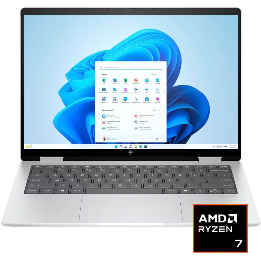 HP Envy AMD Ryzen 714" 2K Touchscreen Laptop: $600