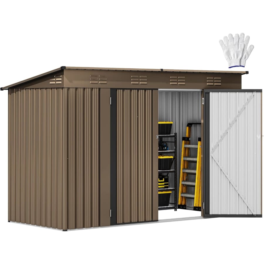 DWVO 9x4ft Large Outdoor Storage Shed: $260