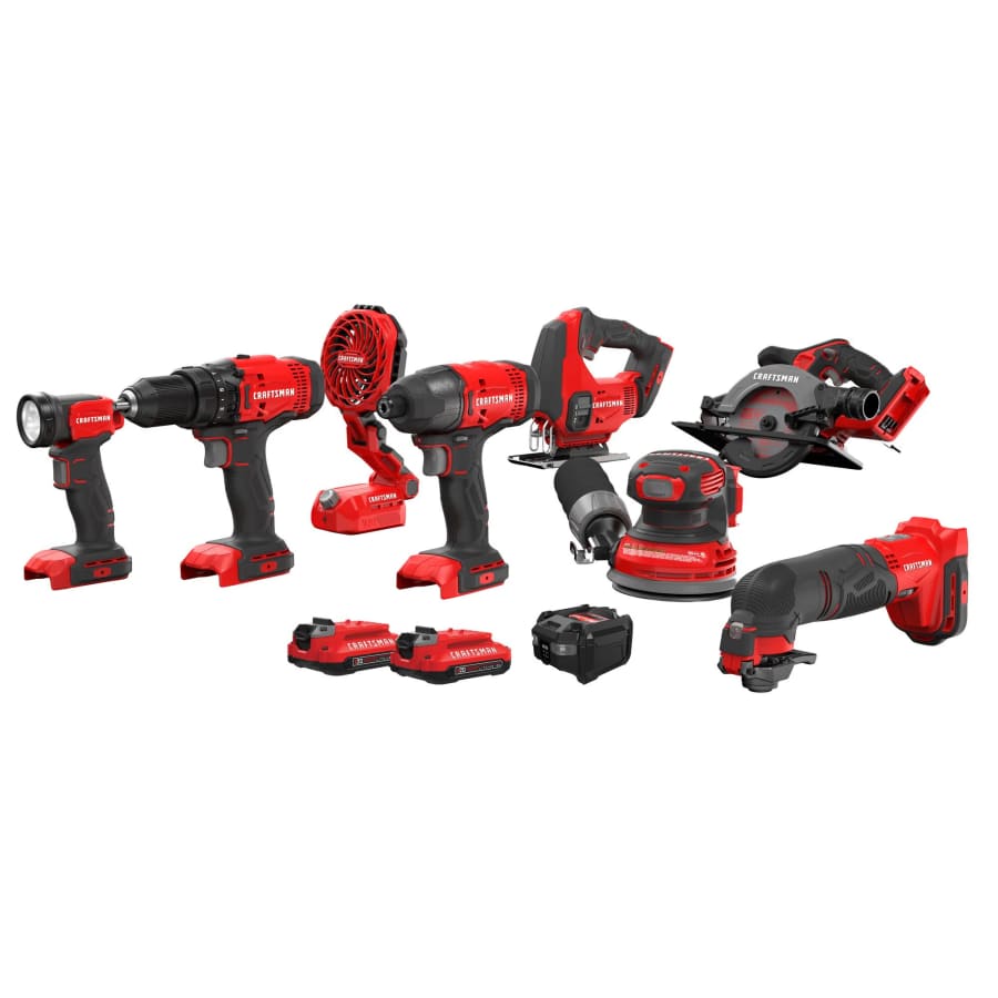 Craftsman V20 20-Volt Max 8-Tool Power Tool Combo Kit: $149 Craftsman V20 20-Volt Max 8-Tool Power Tool Combo Kit: $149