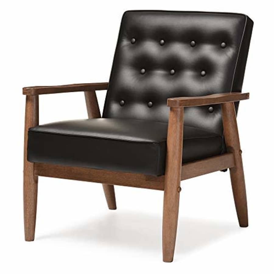 Baxton Studio Black Mid-Century Lounge Chair: $165.99 Baxton Studio Black Mid-Century Lounge Chair: $165.99