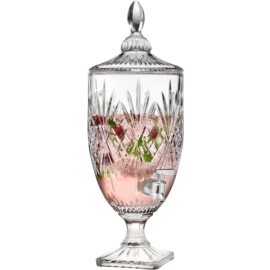 Godinger Dublin Crystal 1-Gallon Iced Beverage Dispenser: $35 Godinger Dublin Crystal 1-Gallon Iced Beverage Dispenser: $35