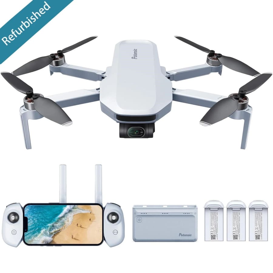 Certified Refurb Potensic Atom 3-Axis Gimbal Mini 4K Camera Drone Fly More Combo: $186.15