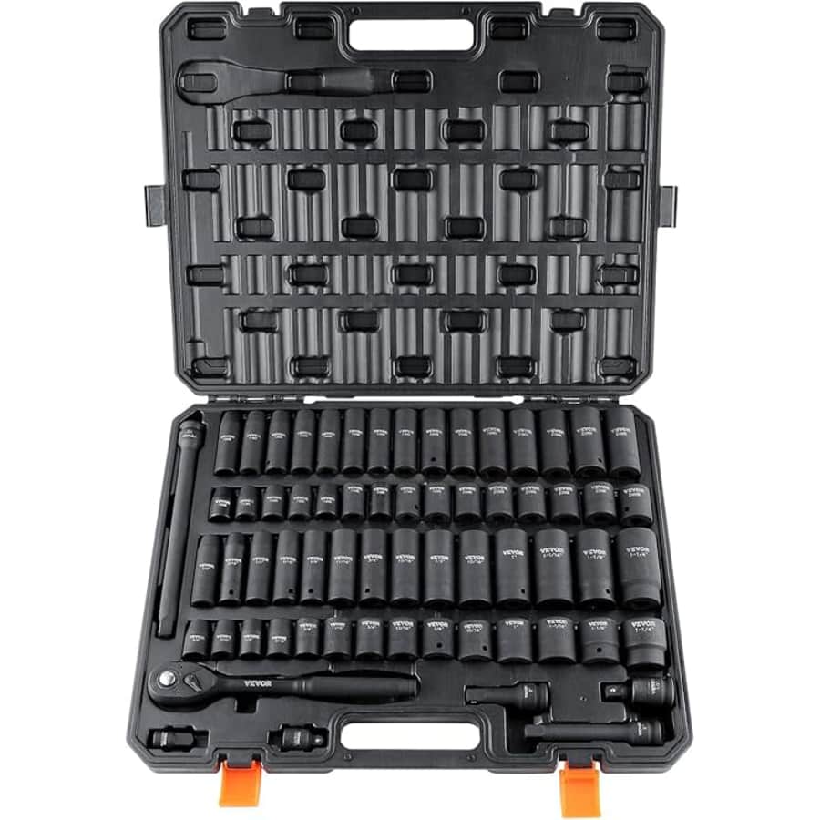 Vevor 1/2" Drive 65-Piece Impact Socket Set: $68.99 Vevor 1/2" Drive 65-Piece Impact Socket Set: $68.99
